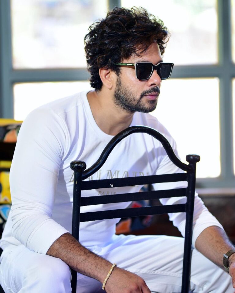 Actor Bharath Looks Dashing In White Costume
