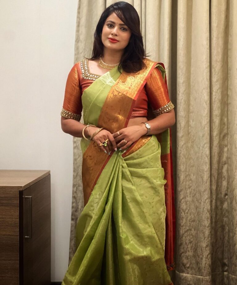 Actress Nandita Swetha In Green Saree