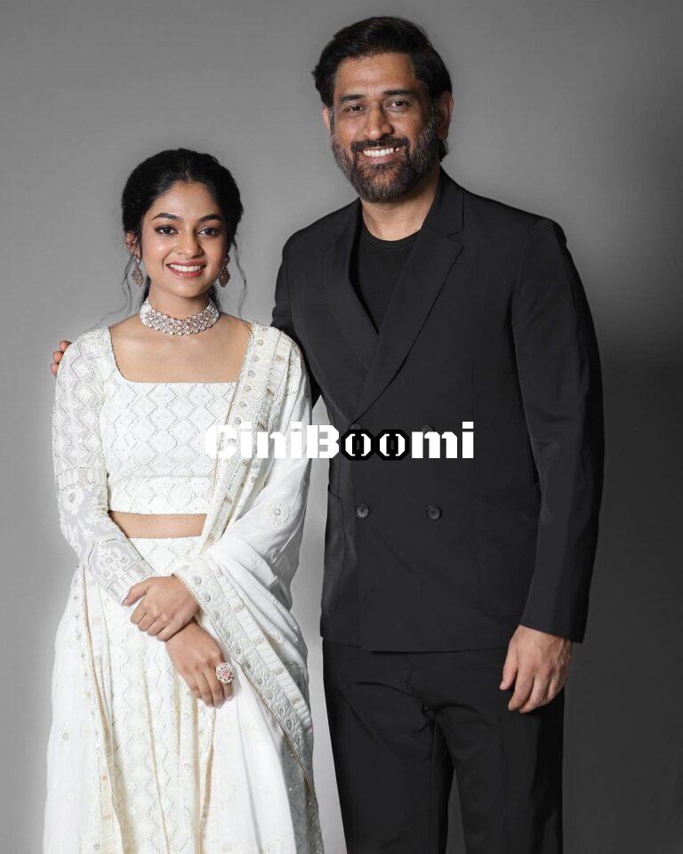 Producer MS Dhoni With The Actors Of Upcoming Tamil Film ‘LGM’