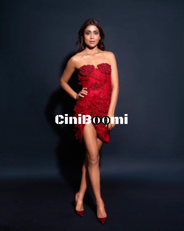 Actress Shriya Saran In Beautiful Red Outfit