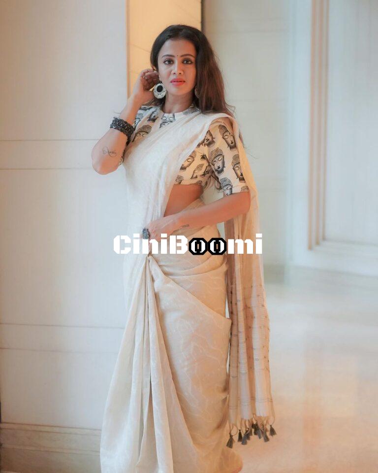 Traditional Look Of Anjana In The 50th Day Celebration Of Maamannan Movie