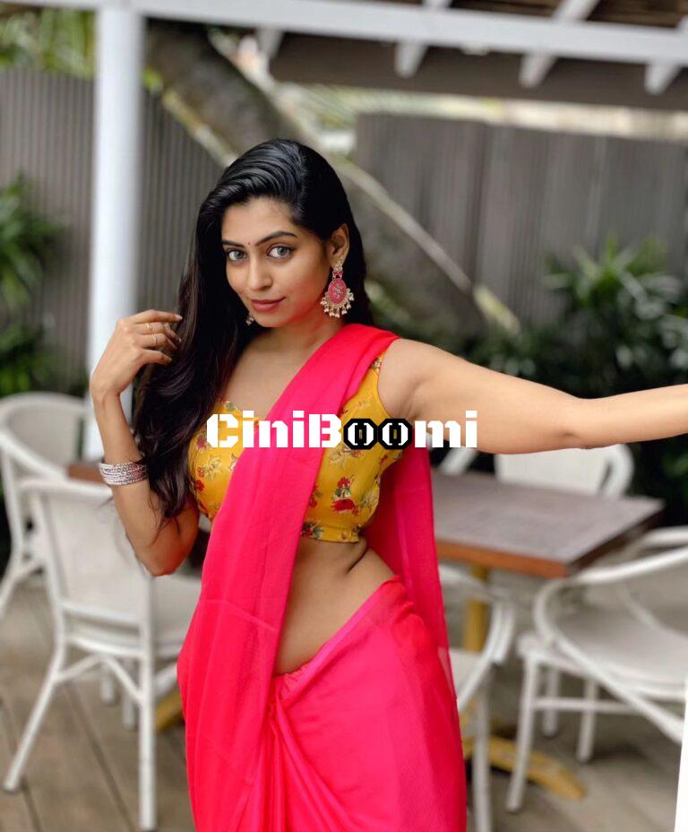 Ravishing Look Of Actress Kuhasini Gnanaseggaran In Red Saree