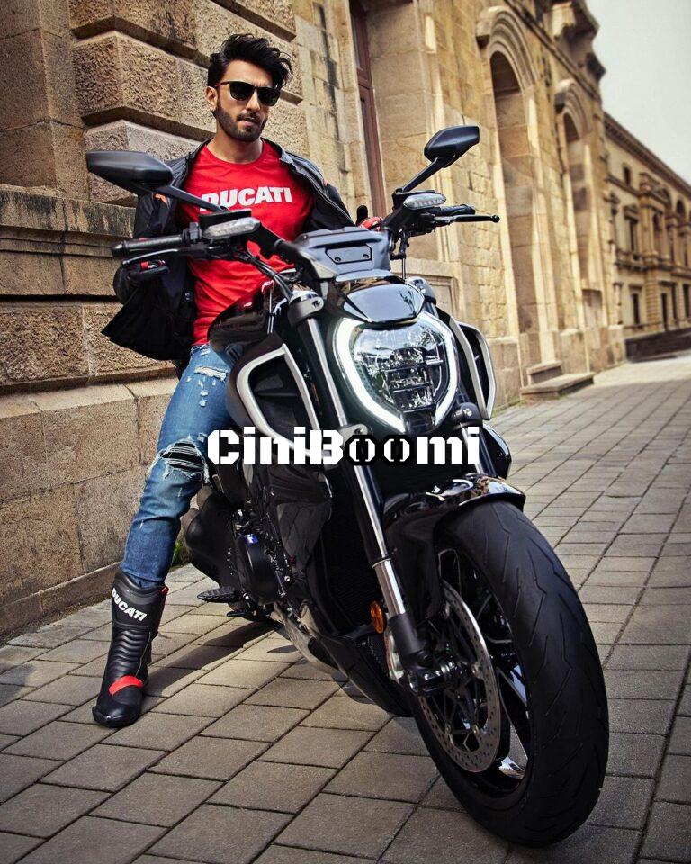 Actor Ranveer Singh Poses In Ducati’s Diavel V4 Bike