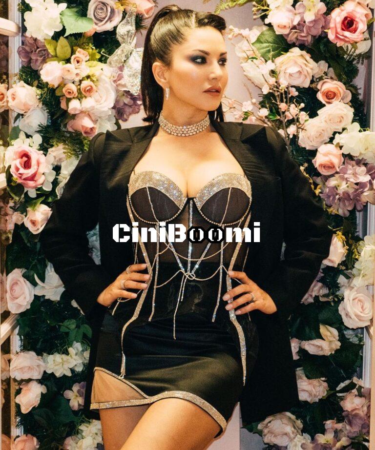 Elegant Looking Sunny Leone In Black Outfit