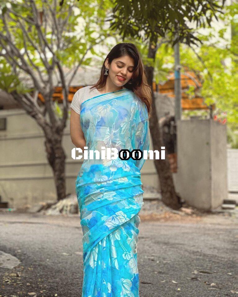 Dazzling Look Of Actress Bandhavi Sridhar In Saree