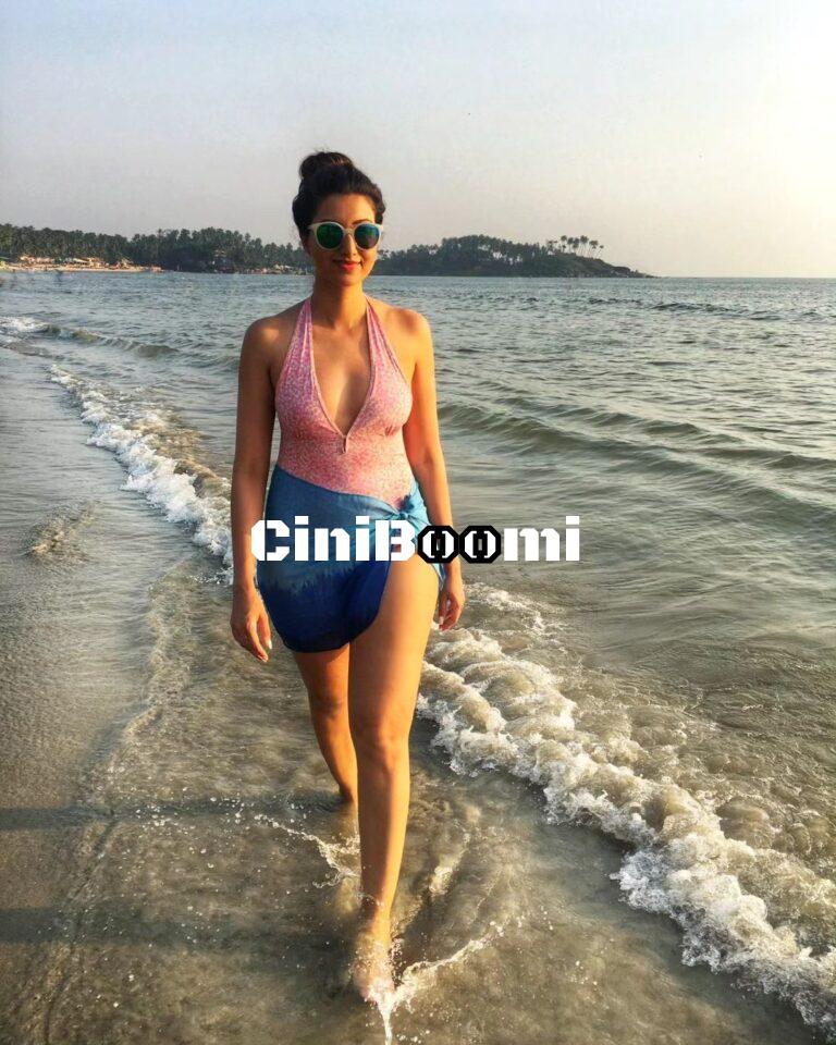 Actress Hamsa Nandini Chilling On The Beach