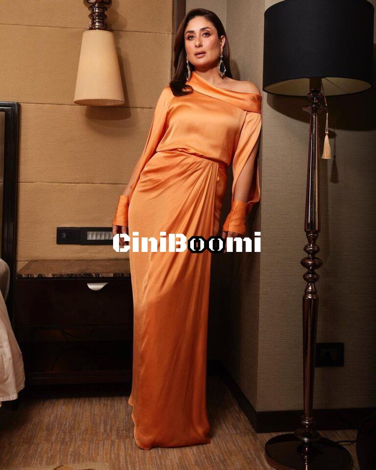 Actress Kareena Kapoor Dazzles In Appealing Orange Outfit