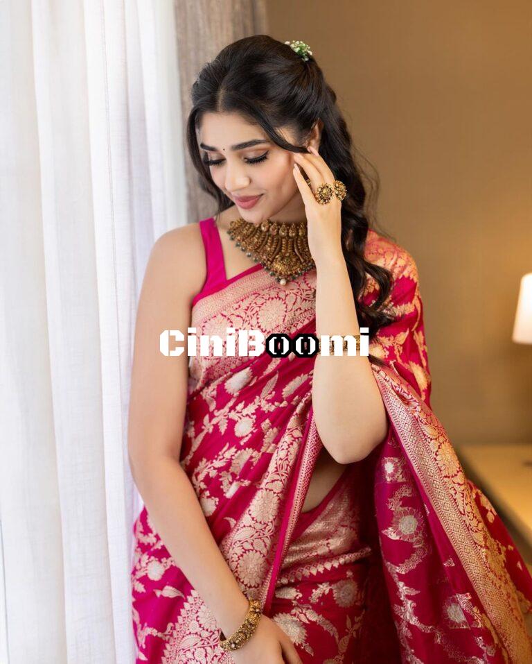 Actress Krithi Shetty Oozes Elegance In Traditional Outfit