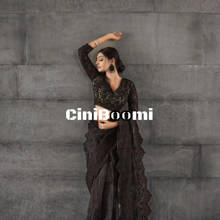 Actress Kuhasini Gnanaseggaran Radiates Glam In Black Saree