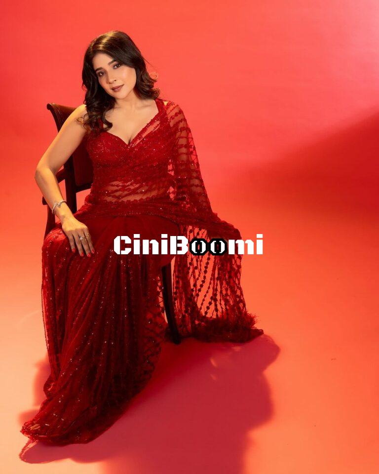 Actress Sakshi Agarwal Slays In Red Saree