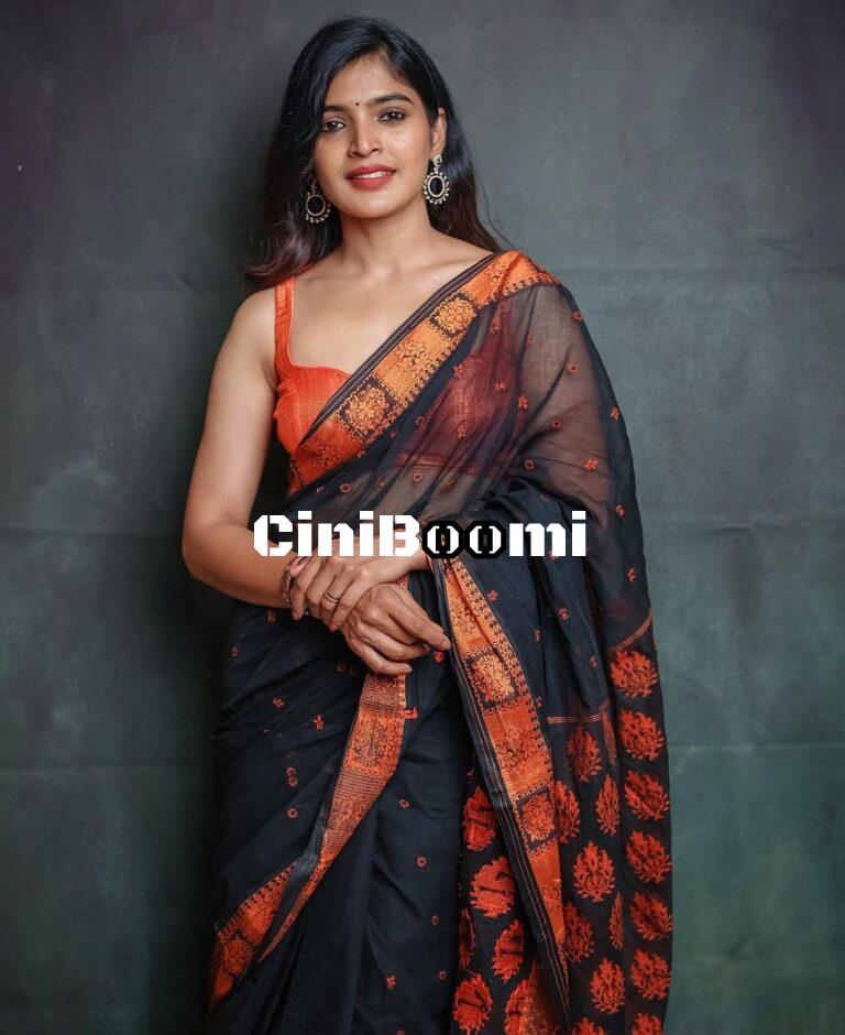 Sizzling Pics Of Actress Sanchita Shetty In Black Saree