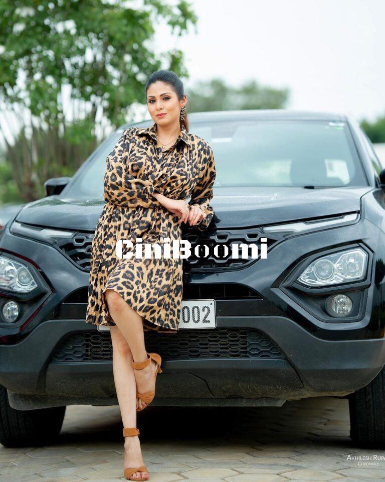 Actress Sadaa Clad In A Leopard Print Outfit Defining Class