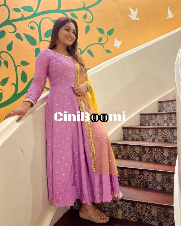Actress Nakshathra Nagesh Exudes Charm In Anarkali Suit