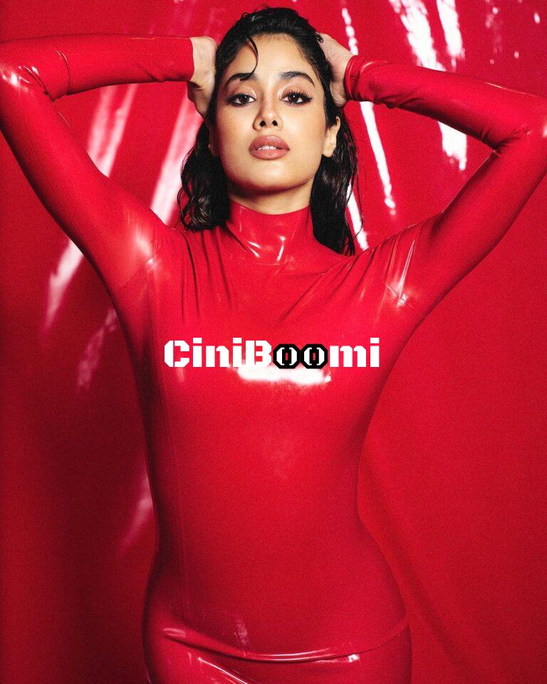 Actress Janhvi Kapoor Sparkles In Red Outfit
