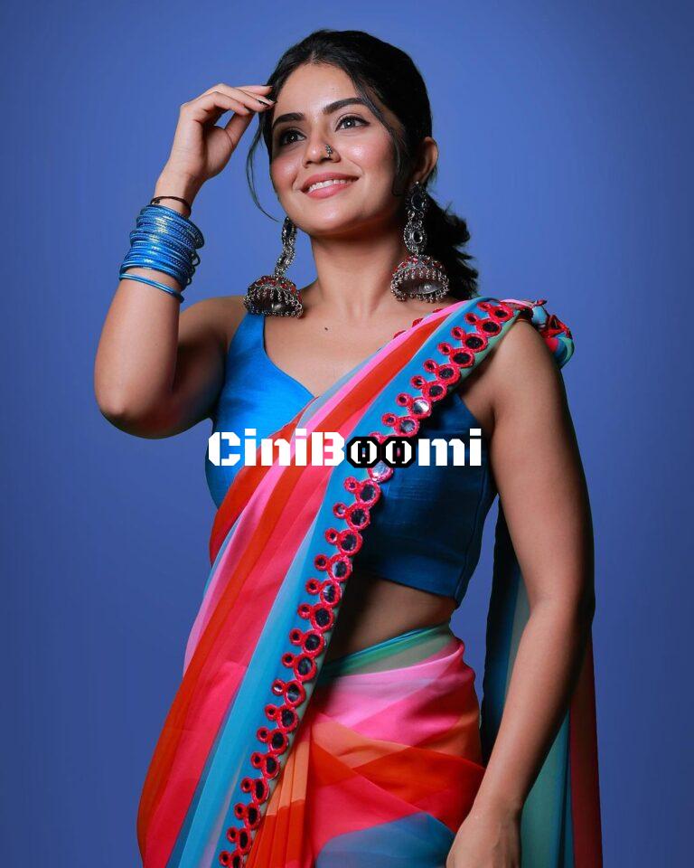 Actress Meghaa Shetty Dazzles In Colourful Saree