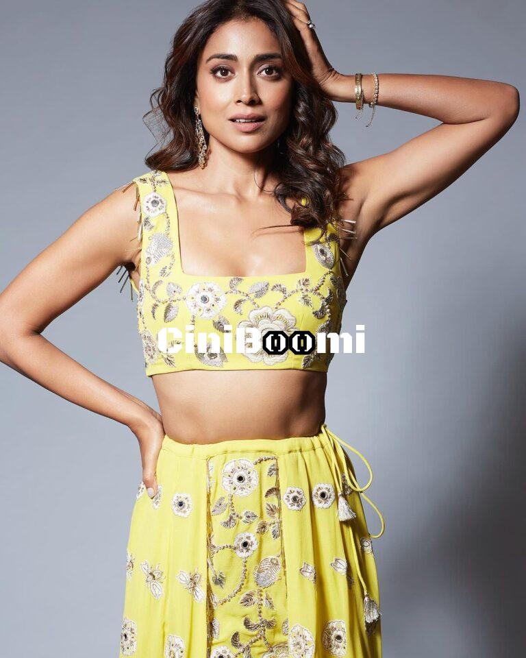 Actress Shriya Saran Personifies Elegance In Yellow Outfit