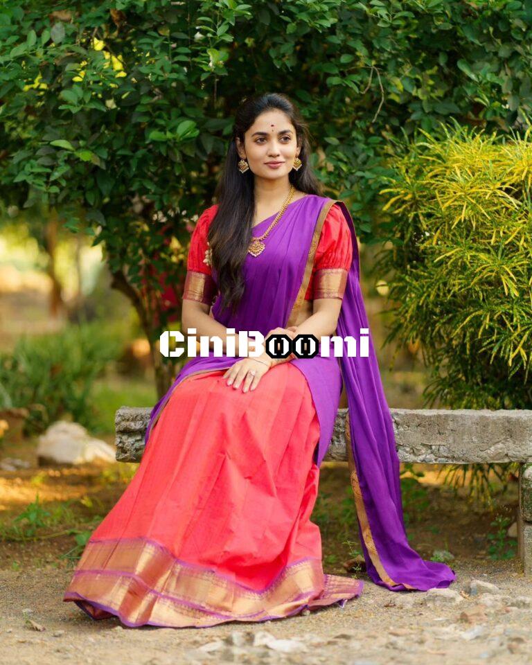 Actress Teju Ashwini Exudes Ethnic Vibes In Half Saree