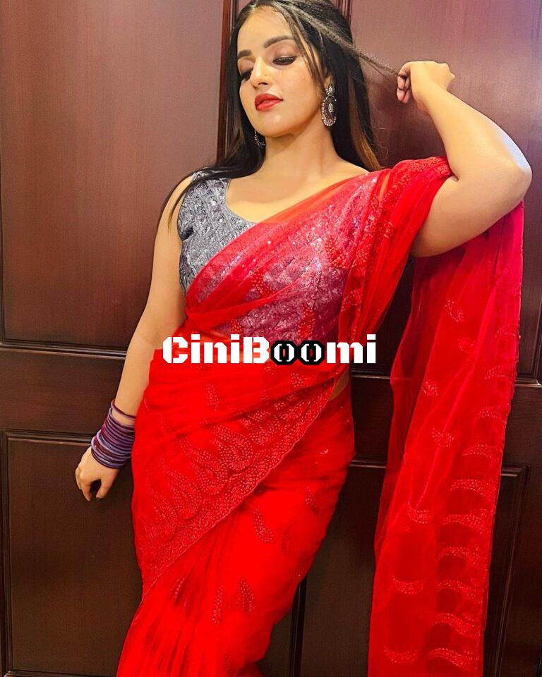 Actress Malavika Menon Dazzles In Red Saree