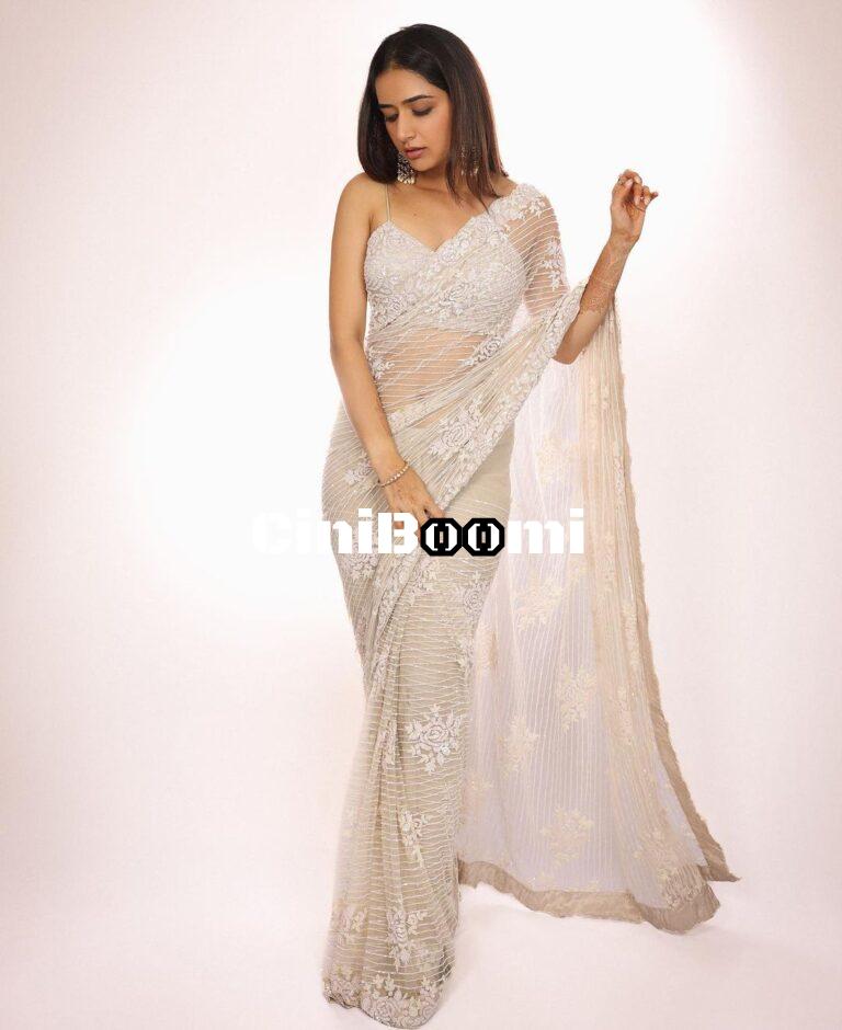 Actress Ashika Ranganath Dazzles In White Saree