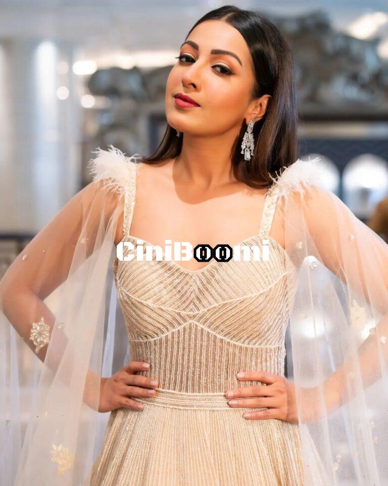 Actress Catherine Tresa Channeling Her Inner Princess In White Outfit