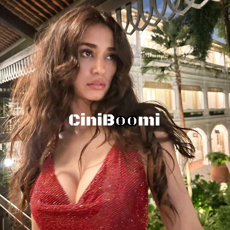 Actress Disha Patani Radiates Glitter In Red Outfit