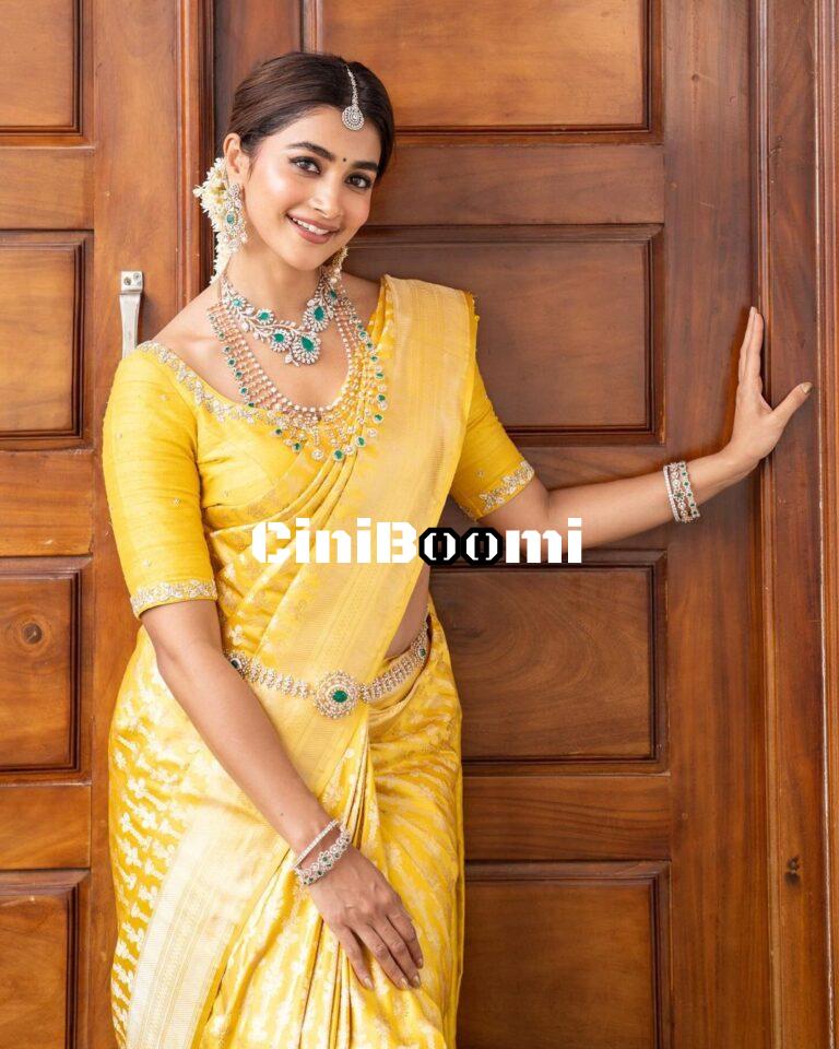 Actress Pooja Hegde Radiates Ethereal Beauty In Traditional Outfit