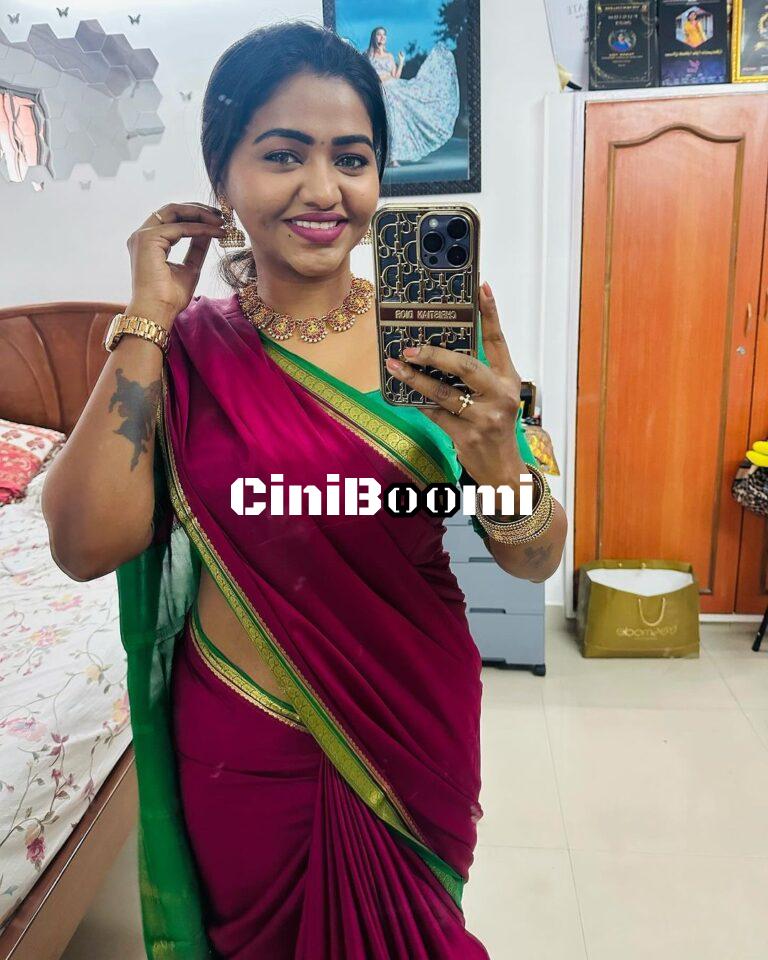 Actress Shalu Shamu Flaunts Her Elegance In Saree