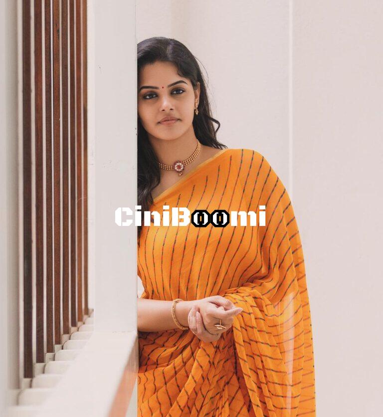 Actress Swathishta Krishnan Dazzles In Orange Saree