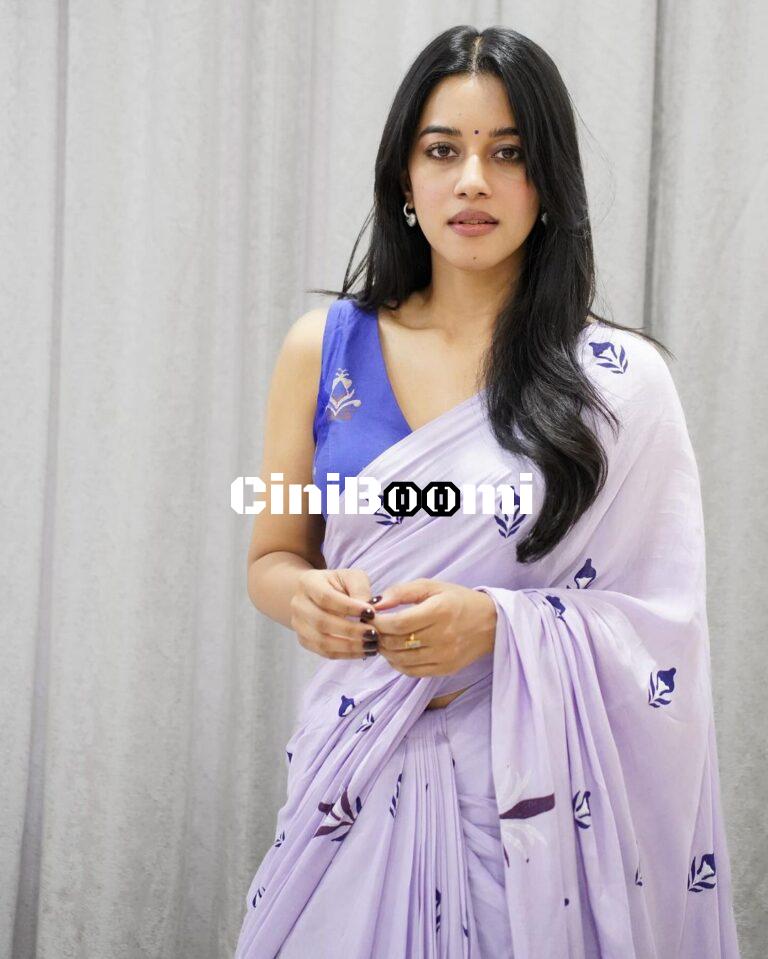 Actress Mirnalini Channels Her Inner Desi Barbie In Purple Saree