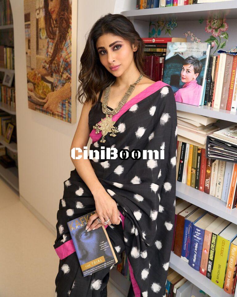 Actress Mouni Roy Oozes Charm In Black Saree