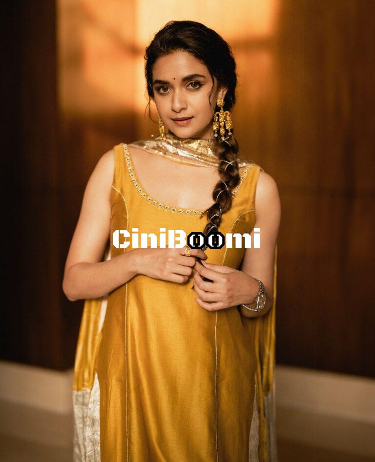 Actress Keerthy Suresh Shines Radiantly In Shining Outfit