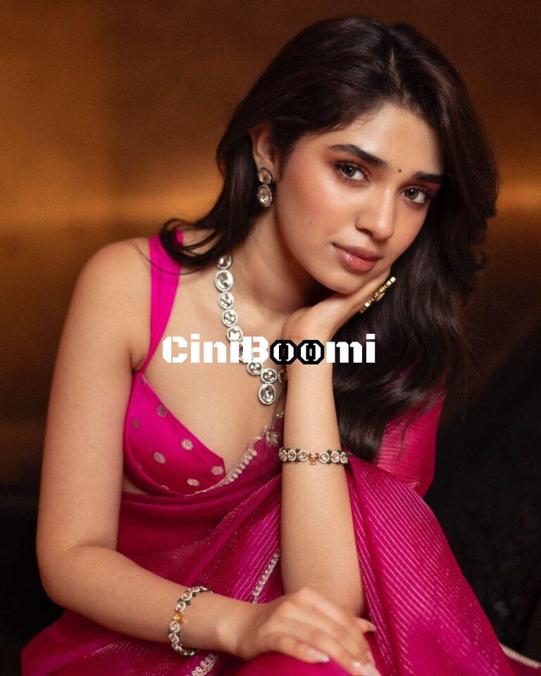Actress Krithi Shetty Oozes Charm In Saree