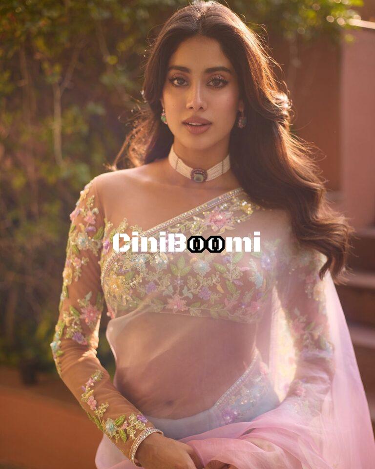 Actress Janhvi Kapoor Radiates Ethereal Beauty In Saree