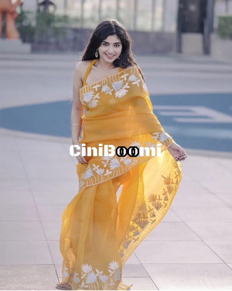 Actress Pragya Nagra Dazzles In Yellow Saree
