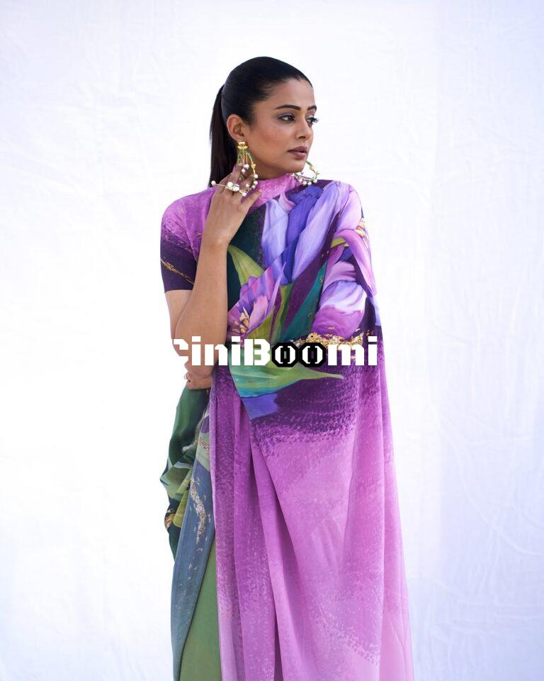 Actress Priya Mani Exudes Elegance In Colourful Saree